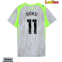 Manchester City Jeremy Doku #11 Replica Third Shirt Ladies 2025-26 Short Sleeve